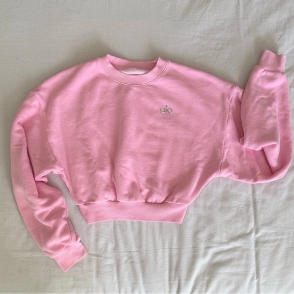 Pink Crop Crewneck - alo - Picture 12 of 15
